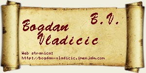 Bogdan Vladičić vizit kartica